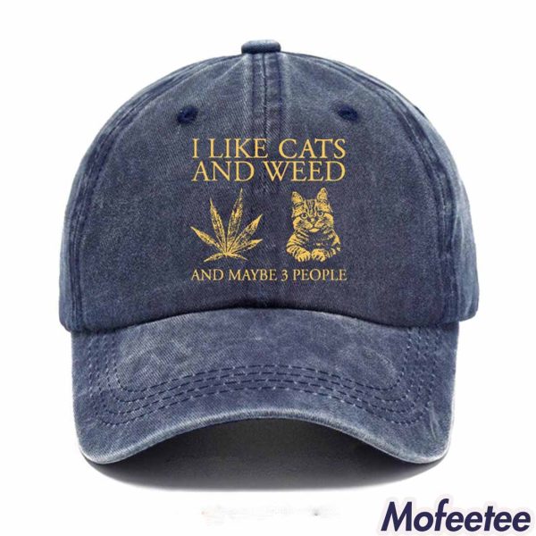 I Like Cats And Weed And Maybe 3 People Hat