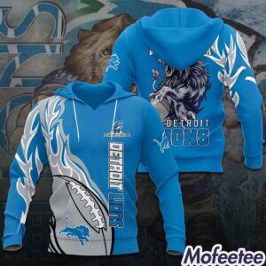 Lions 2023 NFC Champions Defend The Den Hoodie 1
