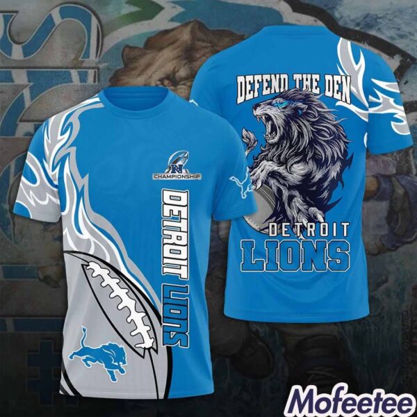 Lions 2023 NFC Champions Defend The Den Hoodie