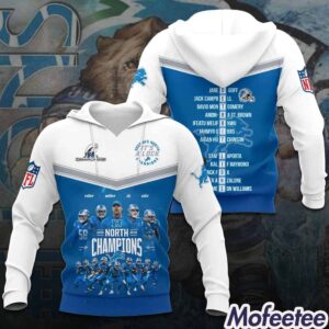 Lions 2023 NFC North Champions Its A Lock Hoodie 1