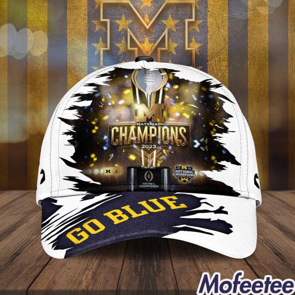 Michigan 2023 National Champions Go Blue 3D Hat