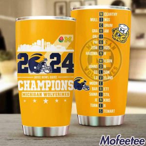 Michigan 2024 Rose Bowl Game Champions Tumbler