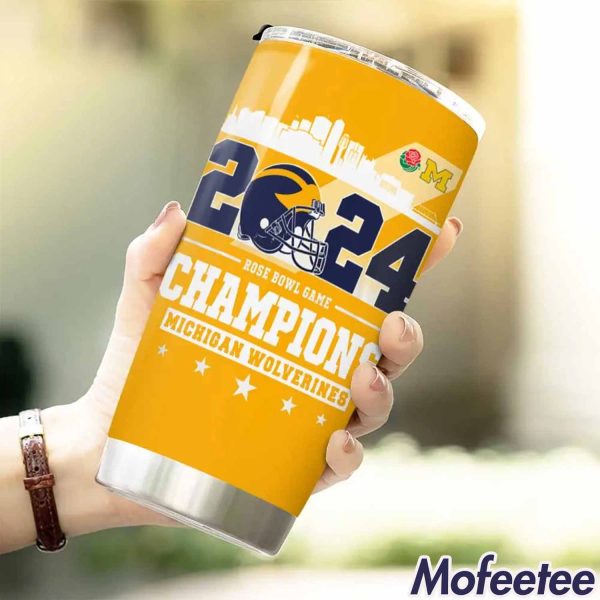 Michigan 2024 Rose Bowl Game Champions Tumbler