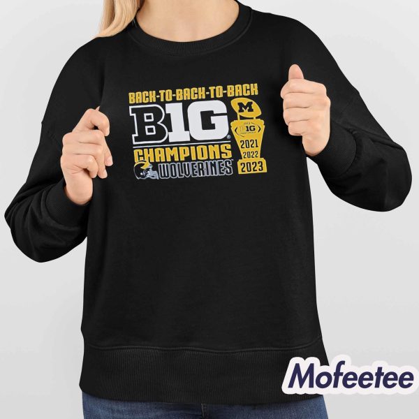 Michigan Back To Back To Back Big Champions Shirt
