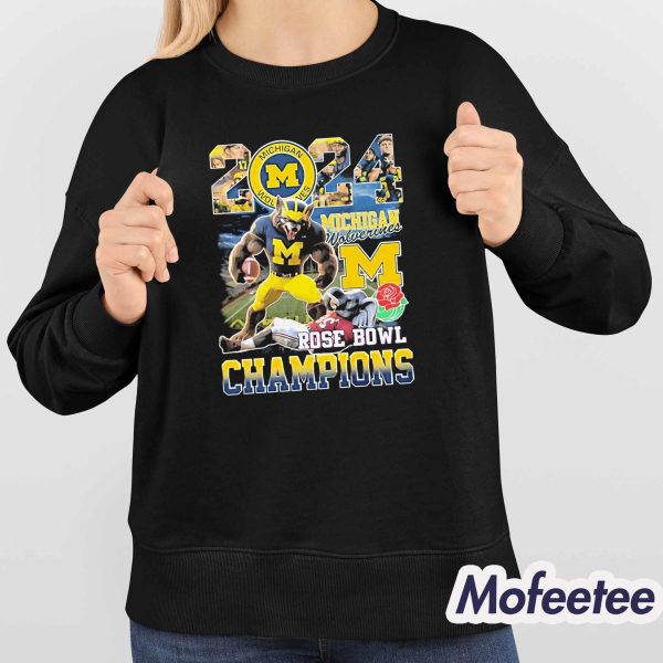 Michigan Beat Alabama 2024 Rose Bowl Champions Shirt