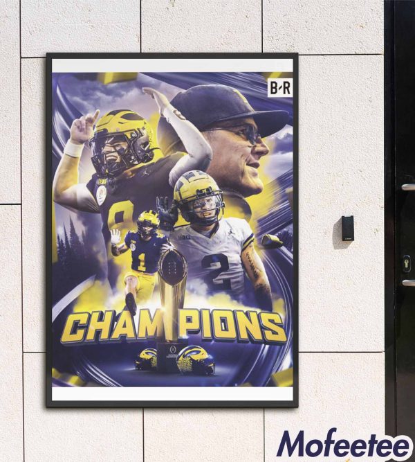 Michigan Wins The National Championship 2023 Poster
