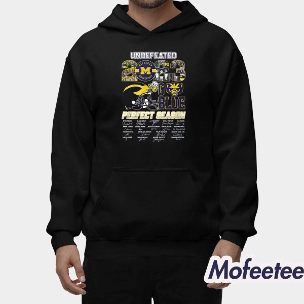 Michigan Wolverines 2023 Undefeated Perfect Season Go Blue Shirt