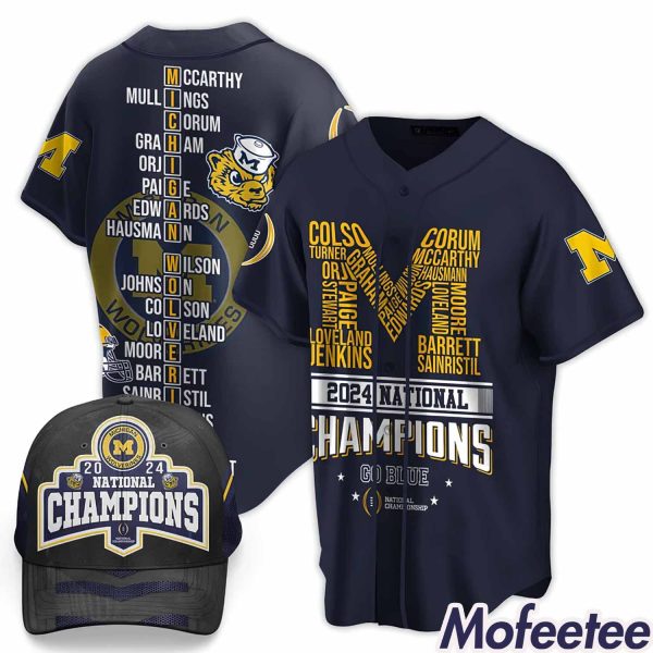 Michigan Wolverines 2024 National Champions Go Blue Jersey