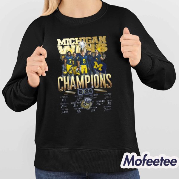 Michigan Wolverines Wins Champions 2024 Shirt