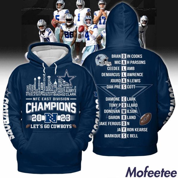 NFC East Division Champions 2023 Let’s Go Cowboys Hoodie