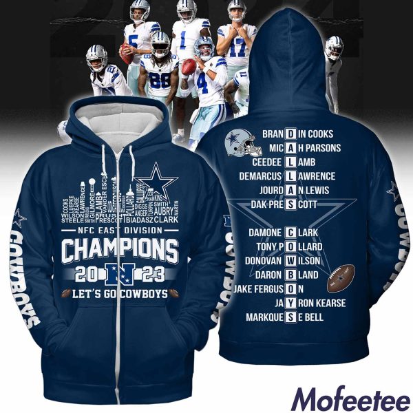 NFC East Division Champions 2023 Let’s Go Cowboys Hoodie