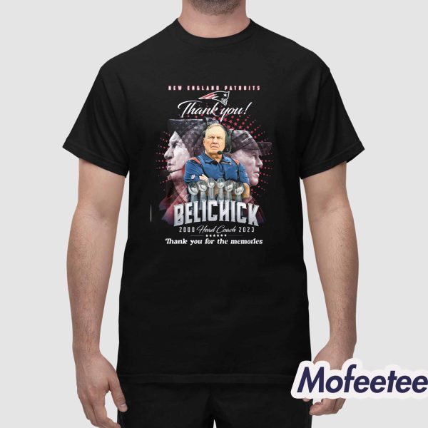 New England Patriots Thank You Belichick Thank You For The Memories Shirt