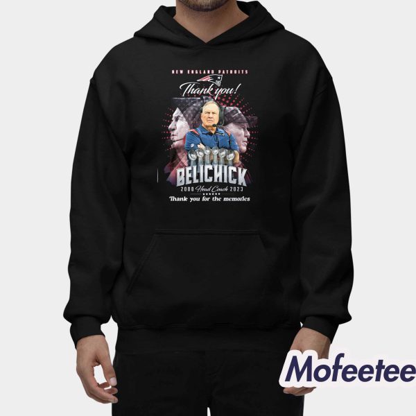 New England Patriots Thank You Belichick Thank You For The Memories Shirt