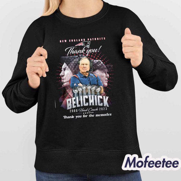 New England Patriots Thank You Belichick Thank You For The Memories Shirt