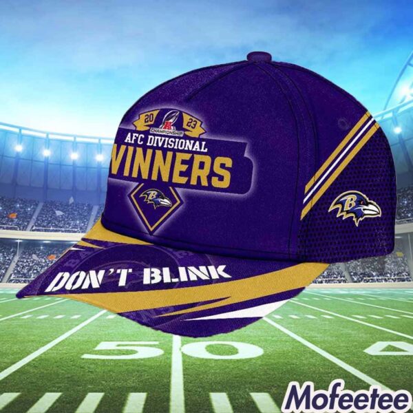 Ravens 2023 AFC Divisional Winners Champions Don’t Blink Hat