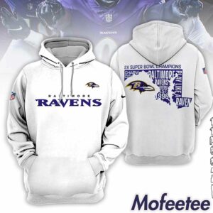 Ravens 2X Super Bowl Champions Hoodie 1