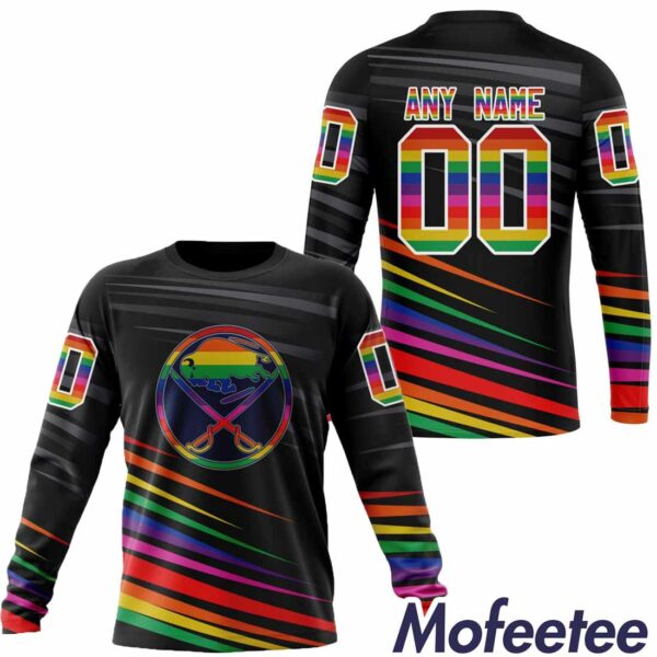 Custom Sabres Special Pride Design Hockey Is For Everyone Hoodie