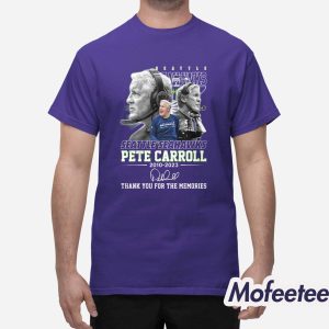 Seattle Seahawks Pete Caroll 2010 2023 Thank You For The Memories Shirt 1