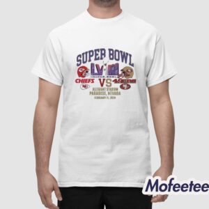 Super Bowl LVIII Chiefs Vs 49ers Allegiant Stadium Paradise Nevada February 11 2024 Shirt 1