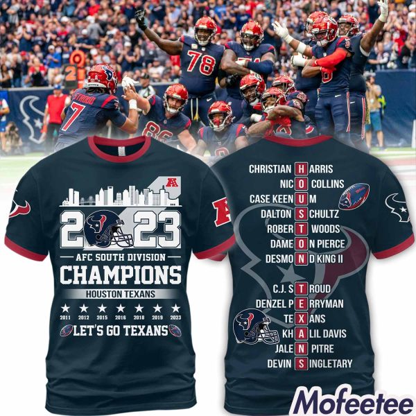 Texans 2023 AFC South Division Champions Let’s Go Hoodie