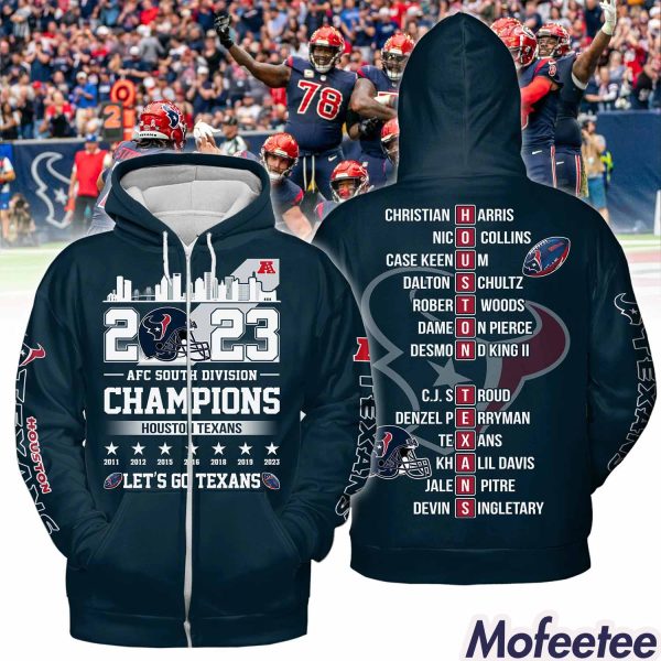 Texans 2023 AFC South Division Champions Let’s Go Hoodie