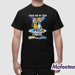 These Are My Team Forever Wolverines And Lions Shirt 1