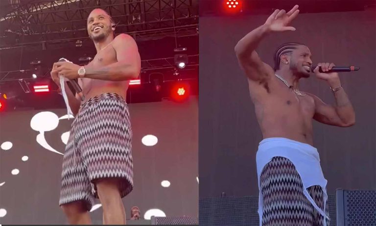 Trey Songz Electrifies Juicy Fest Melbourne 2024 With Shirt Ripping   Trey Songz Rips His Shirt Mid Performance On Stage At Juicy Fest 768x463 