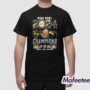 Wolverines Rose Bowl Champions 2024 Michigan Beats Alabama 27 20 Shirt 1