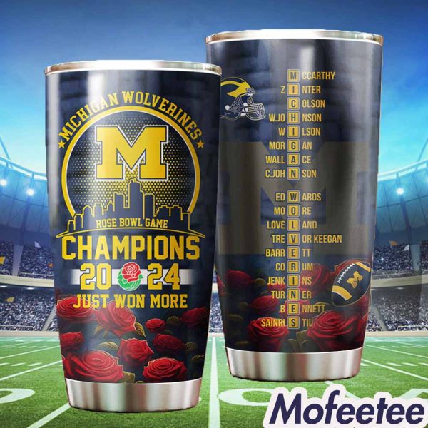 Wolverines Rose Bowl Game Champions 2024 Just Won More Tumbler