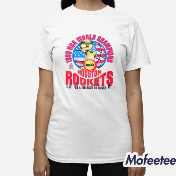 1995 World Champions Rockets 94 & 95 Back To Back Shirt