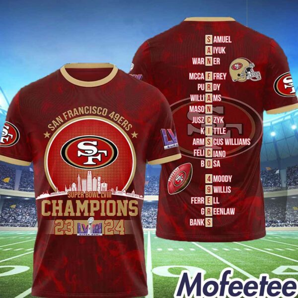 49ers Super Bowl LVIII Champions 2023-2024 Hoodie