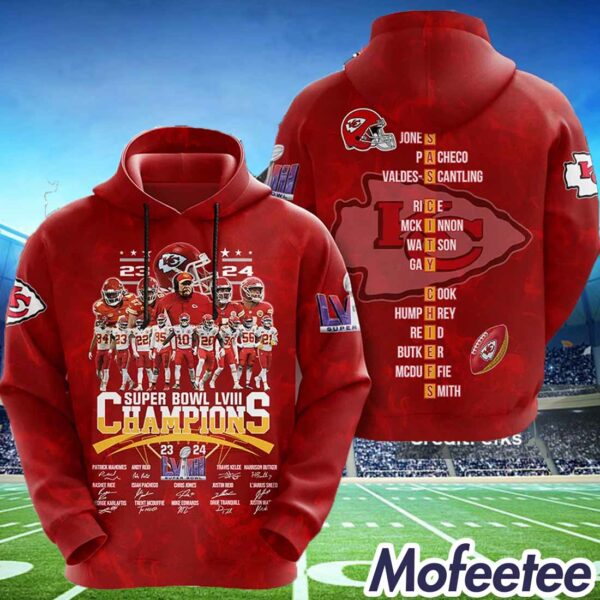 Chiefs Super Bowl LVIII Champions 2023-2024 Hoodie