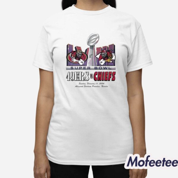 Chiefs Vs 49ers Super Bowl LVIII Allegiant Stadium Paradise Nevada Shirt
