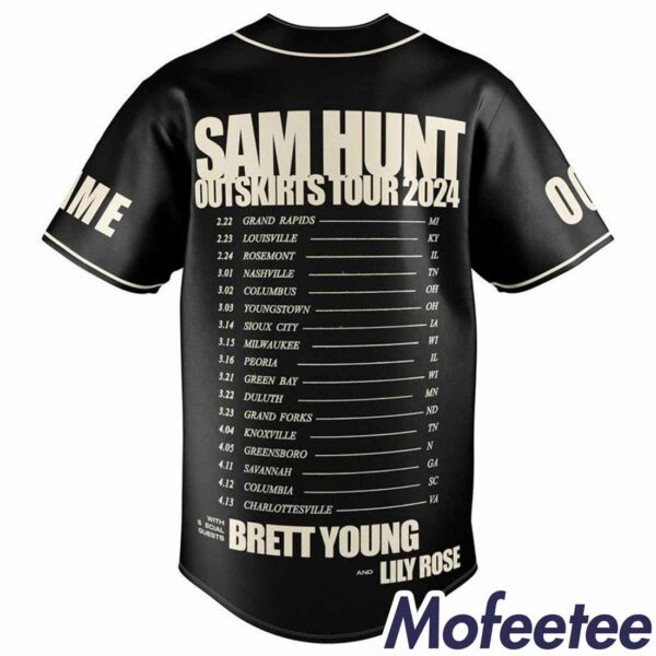 Custom Sam Hunt Outskirts Tour 2024 Jersey
