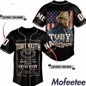 Custom Toby Keith I Shouldve Been A Cowboy Jersey 1
