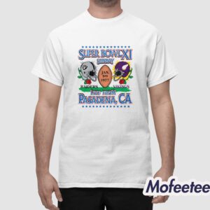 Dueling Super Bowl XI Las Vegas Raiders Vs Minnesota Vikings 1977 Shirt 1