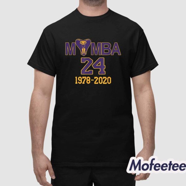 Mamba 24 1978-2020 Rip Kobe Bryant Shirt