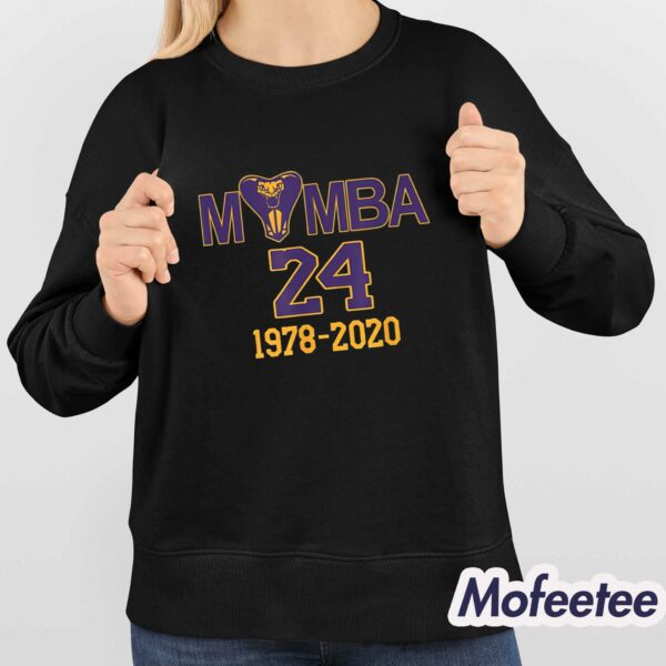 Mamba 24 1978-2020 Rip Kobe Bryant Shirt