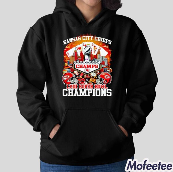 Pocker Chiefs LVIII Super Bowl Champions Shirt