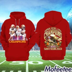 SF 49ers 2024 Super Bowl Champions Hoodie 1