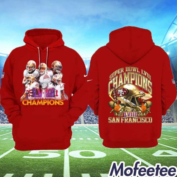 SF 49ers 2024 Super Bowl Champions Hoodie