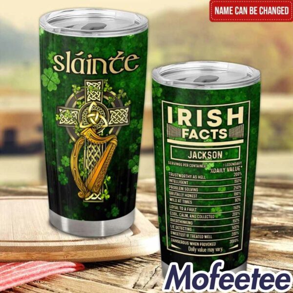 Slainte Irish Facts Jackson St Patrick’s Day Tumbler