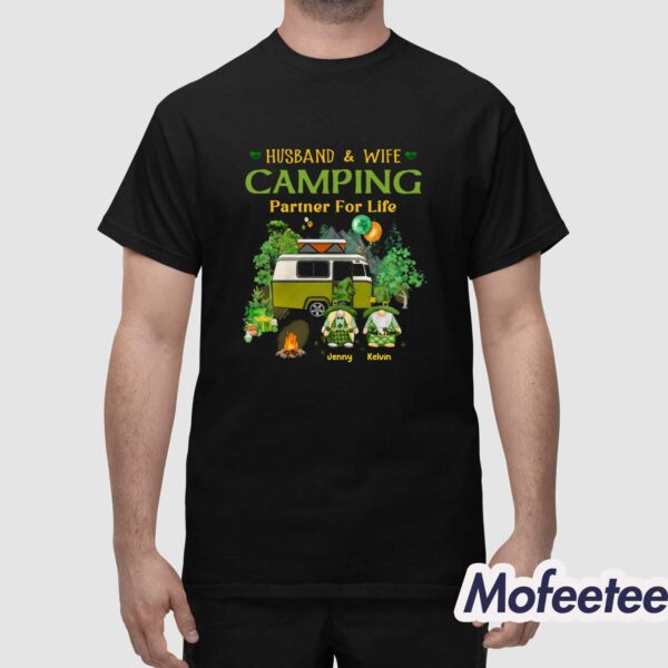 St Patrick’s Day Husband & Wife Camping Partner For Life Shirt