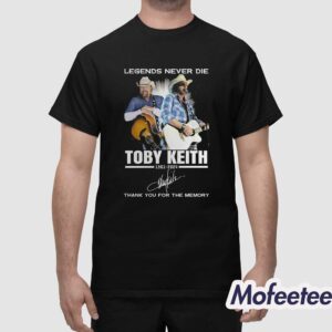 Toby Keith Legends Never Die 1961 2024 Memories Shirt 1