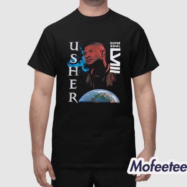 Usher Super Bowl LVIII Collection Mitchell & Ness Worldwide Shirt