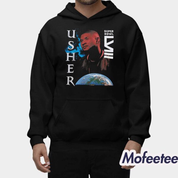 Usher Super Bowl LVIII Collection Mitchell & Ness Worldwide Shirt