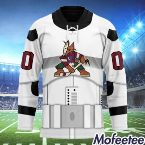 Custom Coyotes Personalized Star Wars Stormtrooper Hockey Jersey 1