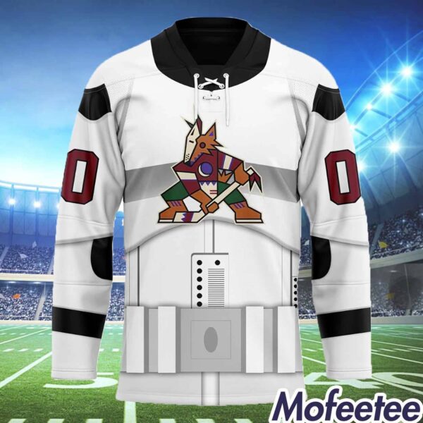 Custom Coyotes Personalized Star Wars Stormtrooper Hockey Jersey