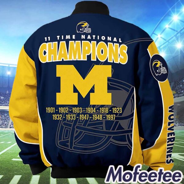 Michigan 11-Time National Champions Twill Full Snap Jacket