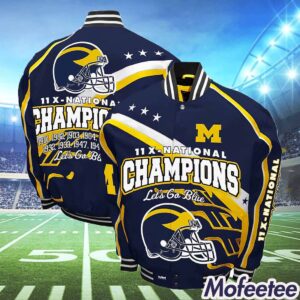 Michigan 11X National Champions Lets Go Blue Jacket 1 1